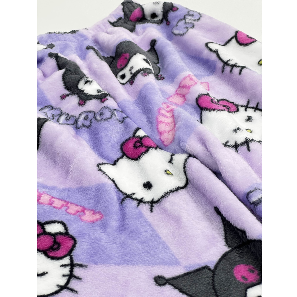Hello Kitty X Kuromi Pyžamo Kalhoty - Fialová/Purple