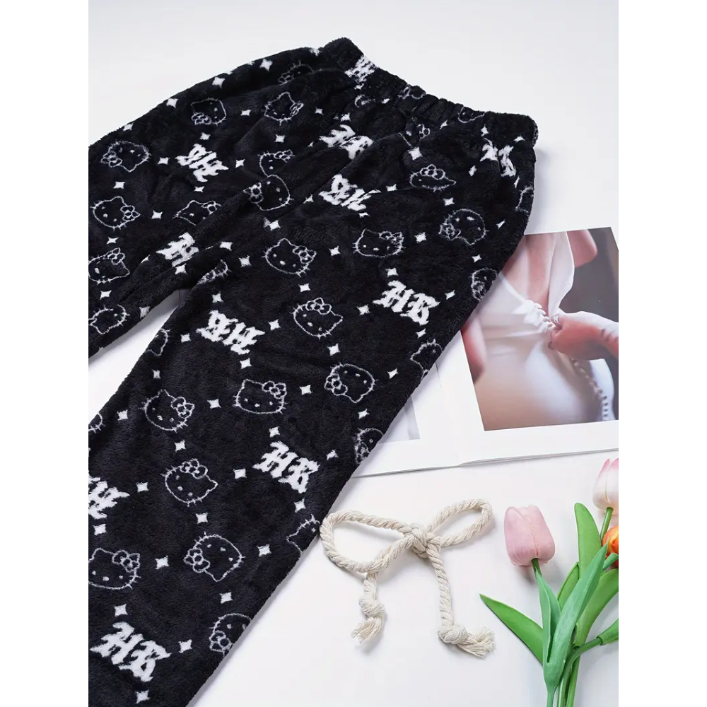Hello Kitty Pyžamo Kalhoty - HK Black