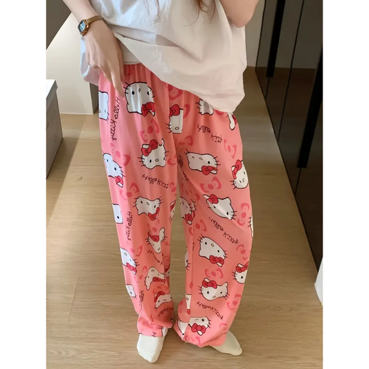 Hello Kitty Pyžamo Letní Kalhoty - Baby Pink