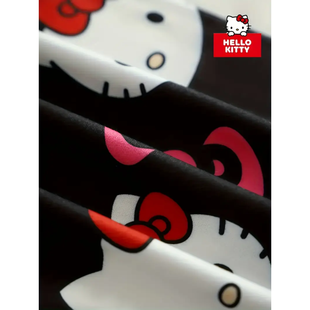 Hello Kitty Pyžamo Letní Kalhoty - Black/Černé