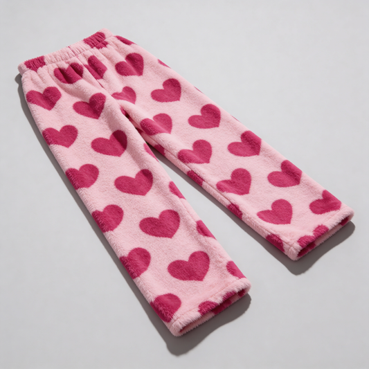 Valentýnské Pyžamo Kalhoty - Pink/Růžové