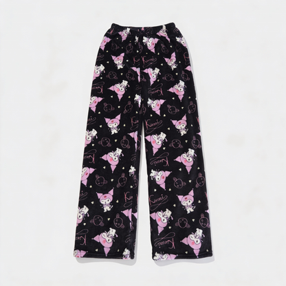 Kuromi Pyžamo Kalhoty - Black/Černé