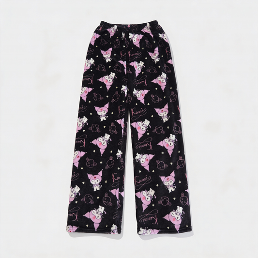 Kuromi Pyžamo Kalhoty - Black/Černé