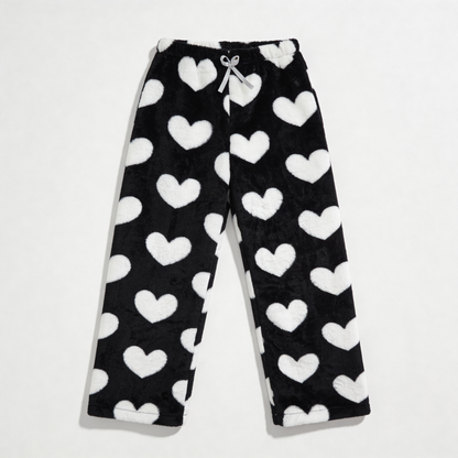 Valentýnské Pyžamo Kalhoty - Black/Černé