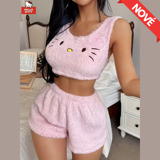 Hello Kitty Fluffy Růžový Set