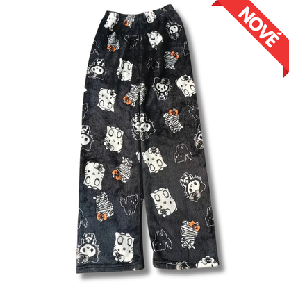 Hello Kitty Pyžamo Kalhoty - Halloween/Černé