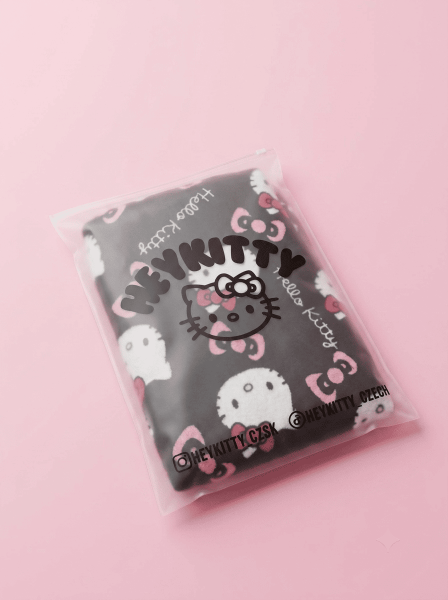 Hey Kitty Pyžamo Kalhoty - Black/Černé