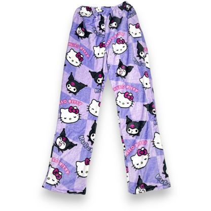 Hello Kitty X Kuromi Pyžamo Kalhoty - Fialová/Purple
