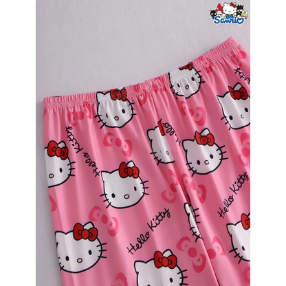Hello Kitty Pyžamo Letní Kalhoty - Pink/Růžové