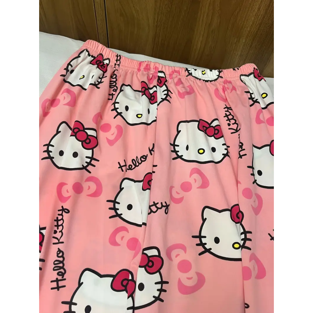 Hello Kitty Pyžamo Letní Kalhoty - Baby Pink