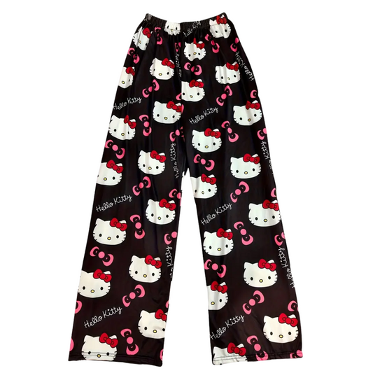 Hello Kitty Pyžamo Letní Kalhoty - Black/Černé