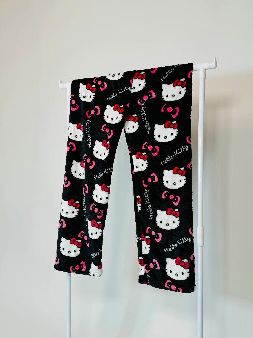 Hello Kitty Pyžamo Kalhoty - Black/Černé