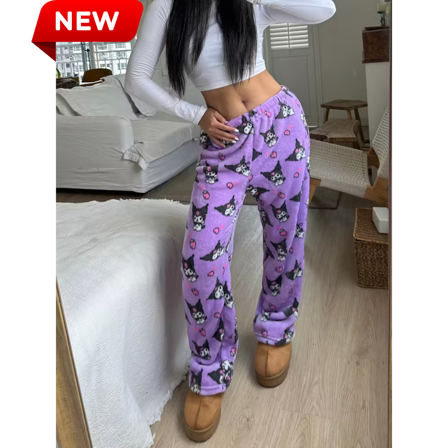 Kuromi Pyžamo Kalhoty - Fialové/Purple