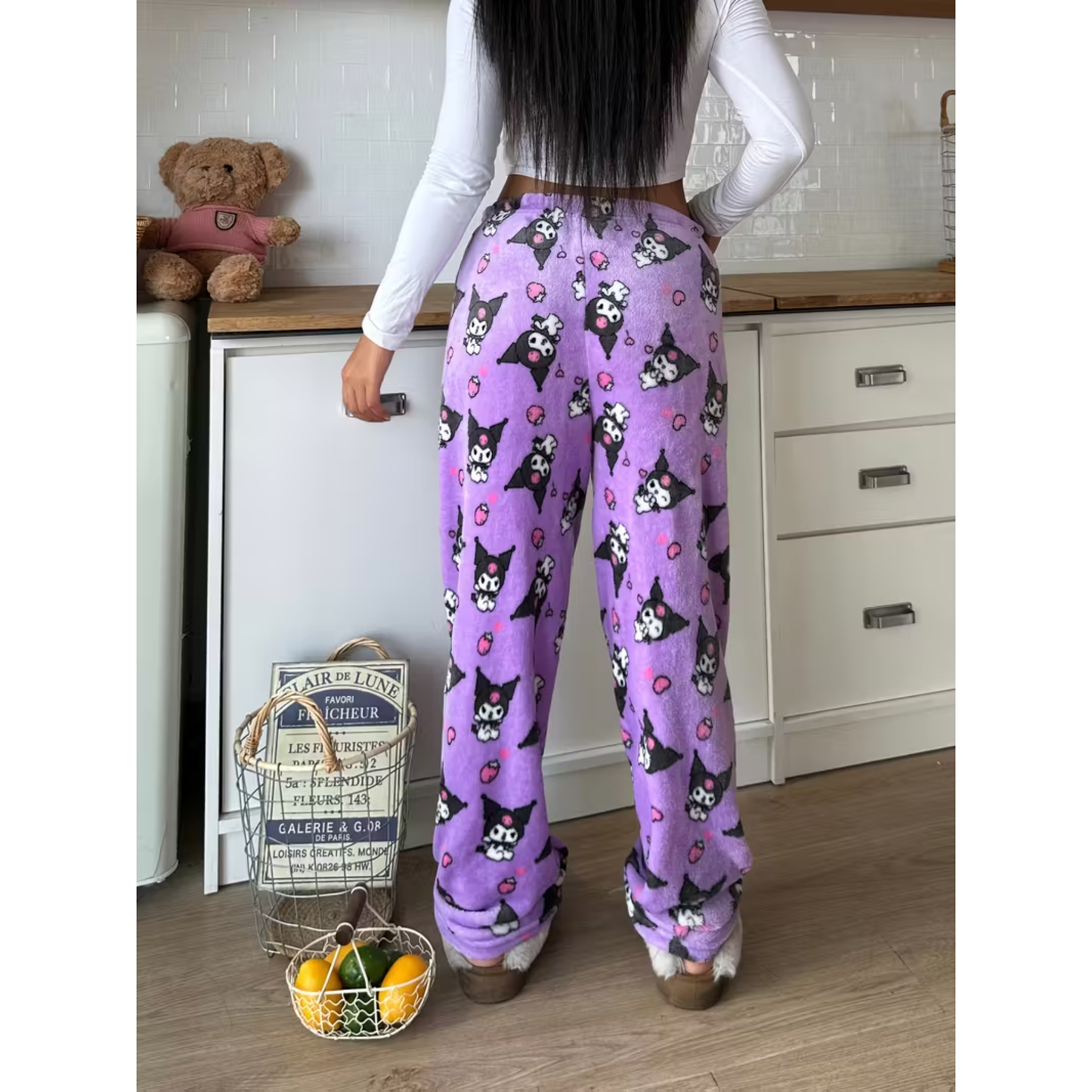 Kuromi Pyžamo Kalhoty - Fialové/Purple