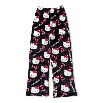 Hello Kitty Pyžamo Kalhoty - Black/Černé