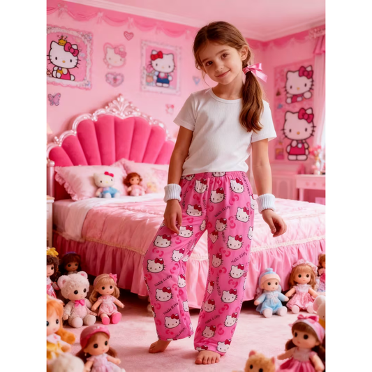 Hello Kitty Pyžamo Kalhoty - Pink (DĚTSKÉ)