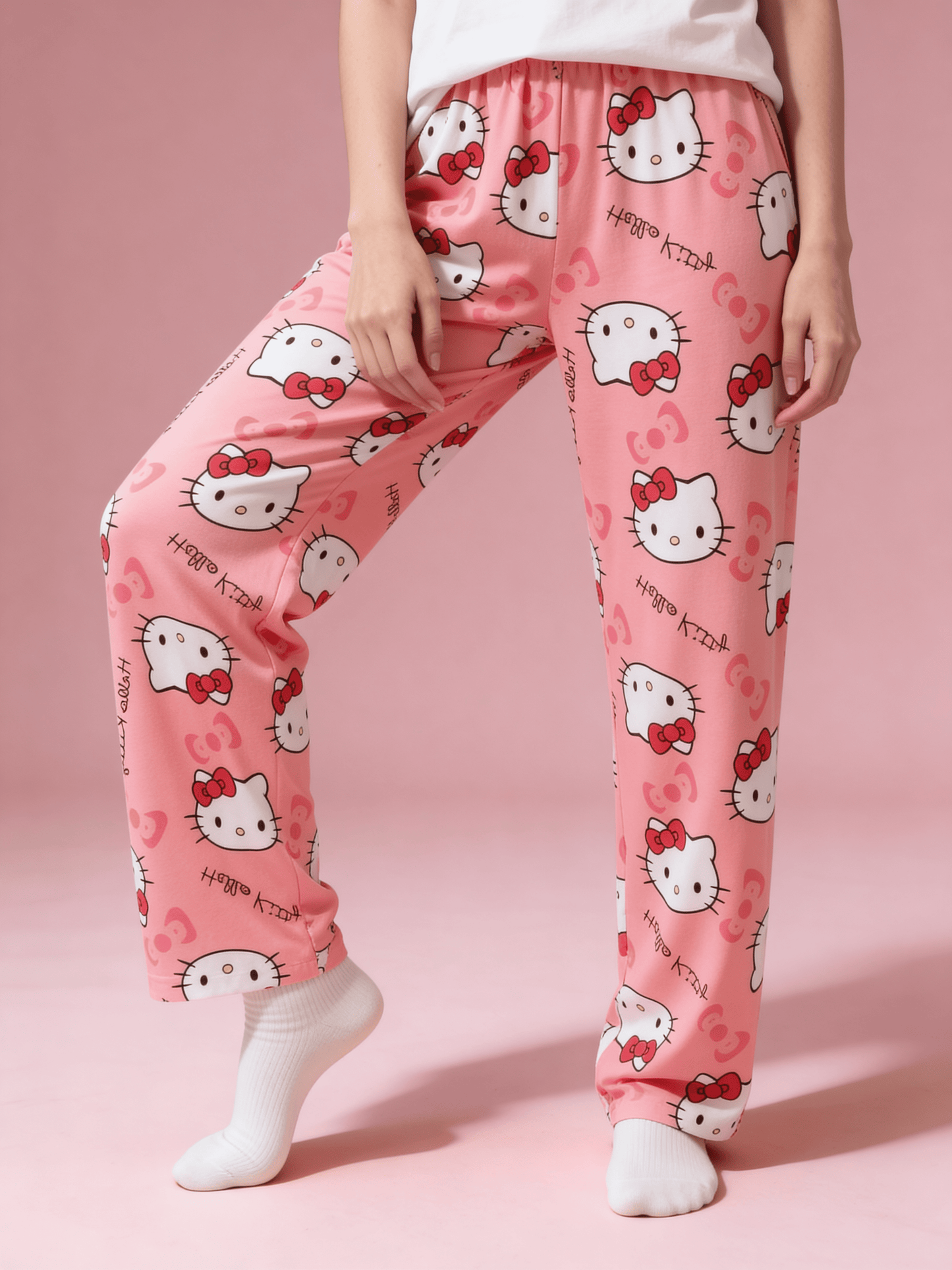 Hello Kitty Pyžamo Letní Kalhoty - Baby Pink