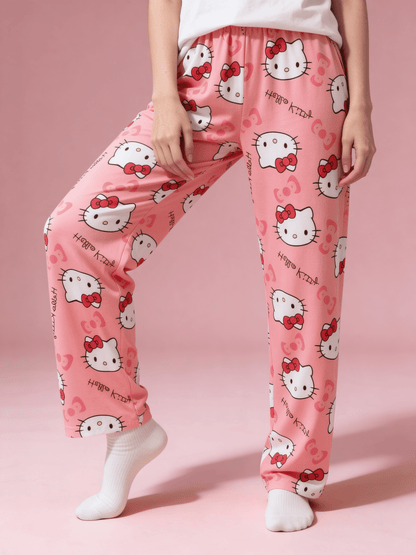 Hello Kitty Pyžamo Letní Kalhoty - Baby Pink