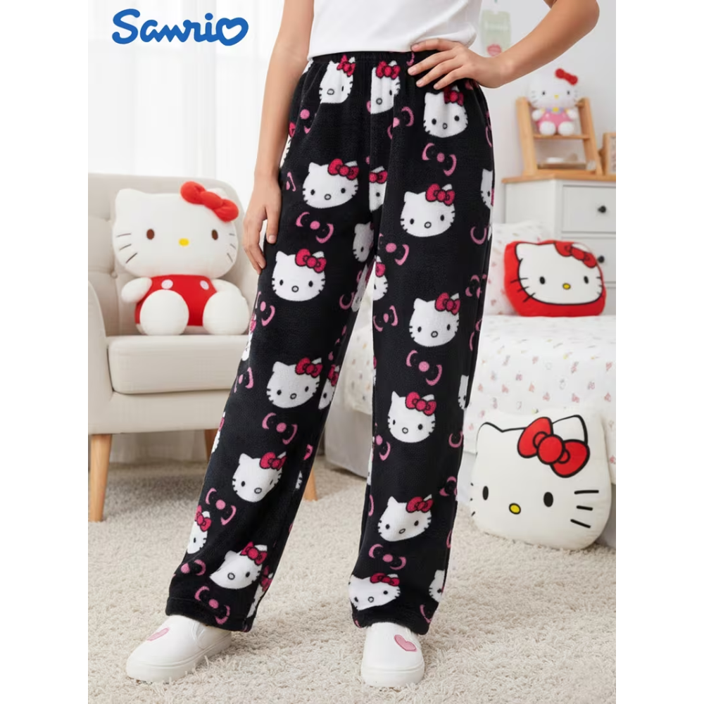Hello Kitty Pyžamo Kalhoty - Black (DĚTSKÉ)