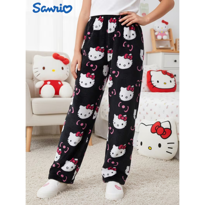 Hello Kitty Pyžamo Kalhoty - Black (DĚTSKÉ)