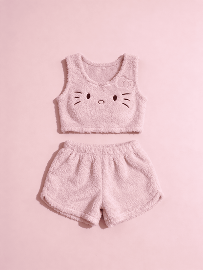 Hello Kitty Fluffy Růžový Set