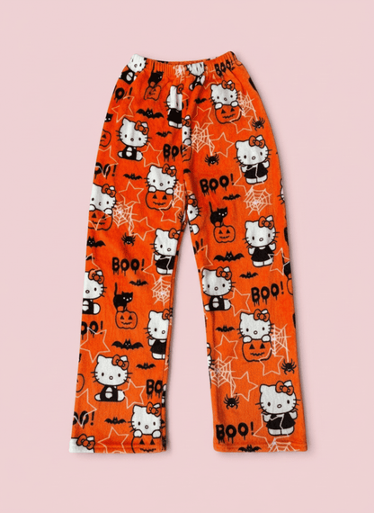 Hello Kitty Pyžamo Kalhoty - Halloween/Oranžové