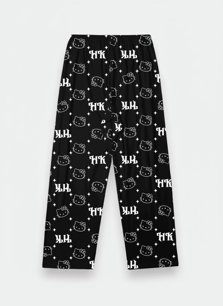Hello Kitty Pyžamo Kalhoty - HK Black